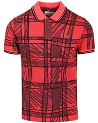Vivienne Westwood - Orb-Embroidered Scribble-Check Polo Shirt - Lyst