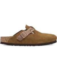 Birkenstock - Boston "Mink Suede" Mules - Lyst