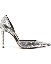 Alexandre Vauthier - 90Mm Crocodile-Effect Leather Pumps - Lyst