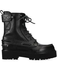 Premiata - Leather Lace-Up Boots - Lyst
