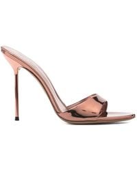 Paris Texas - Lidia Metallic-Effect Mules - Lyst
