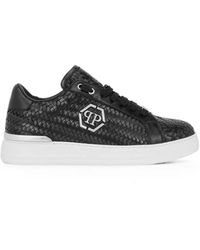 Philipp Plein - Weaved Leather Sneakers Hexagon - Lyst