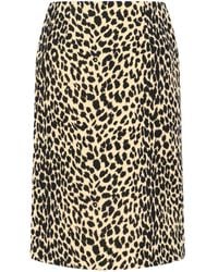 Aspesi - Leopard Print Midi Skirt - Lyst