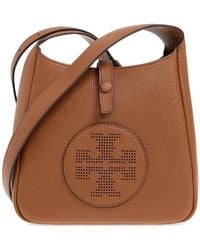 Tory Burch - Perforated-Logo Leather Cross Body Bag - Lyst