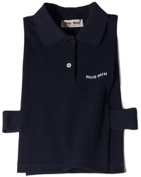 Miu Miu - Piqué Polo Vest - Lyst