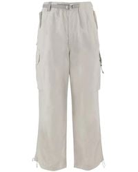 and wander - Belted Wide-Leg Cargo Trousers - Lyst