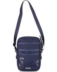 Supreme - Logo-Print Grid-Pattern Shoulder Bag - Lyst