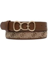 Guess - Monogram-Print Reversible Belt - Lyst
