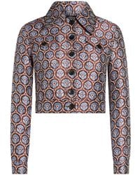 Etro - Floral-jacquard Cropped Jacket - Lyst