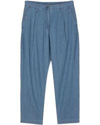 Aspesi - Chambray Tapered Trousers - Lyst