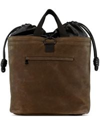 Loewe - Squad Drawstring Leather Backpack - Lyst