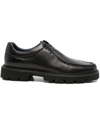 SERGIO MORETTI FIRENZE - Grain-Leather Lug-Sole Lace-Up Derby Shoes - Lyst