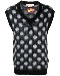 Marni - Polka-Dot Brushed-Knit Vest - Lyst