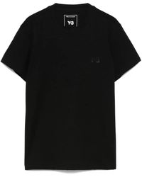 Y-3 - Logo-Embroidered Short-Sleeve T-Shirt - Lyst