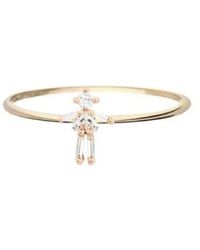 LITTLE ONES PARIS - 18Kt Rose Girl Diamond Ring - Lyst