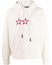 Palm Angels - Logo-embroidered Cotton Hoodie - Lyst