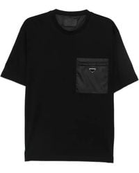 Prada - Camisa Con Placa Del Logo Y Bolsillo De Parche - Lyst