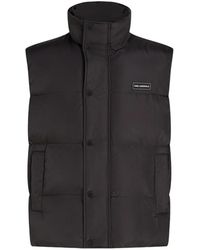 KARL LAGERFELD - Logo-Patch Padded Gilet - Lyst