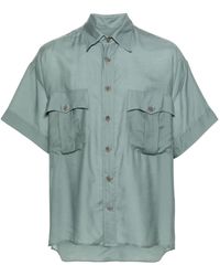 Giorgio Armani - Button-up Lyocell-blend Shirt - Lyst