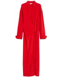 Sportmax - Draped Wrap-Style Midi Dress - Lyst