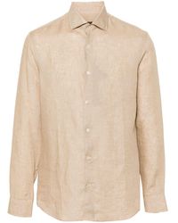 Moorer - Classic-collar Linen Shirt - Lyst