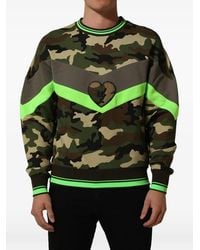 Dolce & Gabbana - Camouflage-Print Heart-Patch Sweatshirt - Lyst