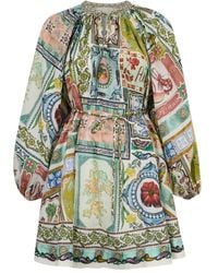 ALÉMAIS - Tommasina Mini-Jurk Met Print - Lyst