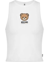 Moschino - Teddy Bear Stretch Cotton Jersey Top - Lyst