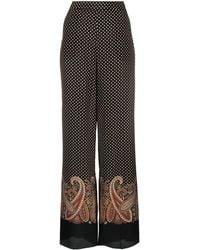 Etro - Paisley-Print Wide-Leg Trousers - Lyst