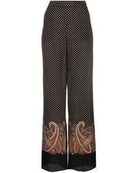 Etro - Paisley-Print Wide-Leg Trousers - Lyst