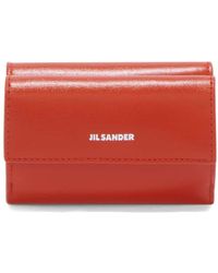 Jil Sander - Folded Mini Leather Wallet - Lyst