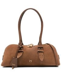 Pinko - Padlock Suede Tote Bag - Lyst