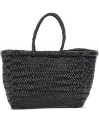 Dragon Diffusion - Petit Sac Cabas Triple Jump En Cuir Tressé - Lyst