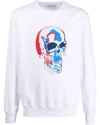 McQueen - Sweater Met Doodskopprint - Lyst