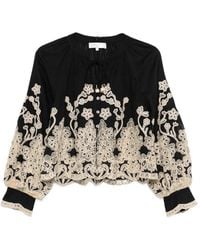 Sea - Gracelyn Lace-Trimmed Embroidered Blouse - Lyst