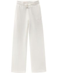 Woolrich - Logo-embroidered Cotton Track Pants - Lyst