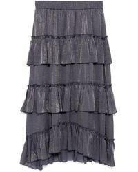 B+ AB - Tiered Ruffle Midi Skirt - Lyst