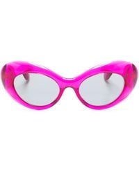 Versace - La Medusa Oval-Frame Sunglasses - Lyst