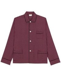 Saint Laurent - Geometric-Print Pajama Shirt - Lyst