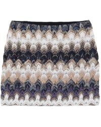 Missoni - Zigzag-Knit Metallic Mini Skirt - Lyst