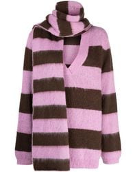 B+ AB - Pull Rayé À Col V - Lyst