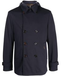 Moorer - Double-breasted Hooded Jacket - Lyst