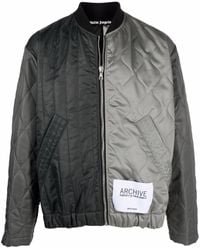 Palm Angels - Logo-Print Panelled Bomber Jacket - Lyst