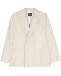 A.P.C. - Double-Breasted Crepe Blazer - Lyst