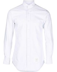 Thom Browne - Pinstripe-pattern Long-sleeve Shirt - Lyst