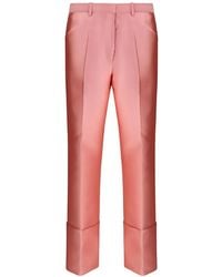 Calvin Klein - Eva Satijnen Pantalon Met Omgeslagen Pijpen - Lyst