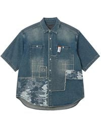 Musium Div. - Patchwork Denim Shirt - Lyst