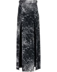 McQueen - Silk Skirt With Cut-Outs - Lyst
