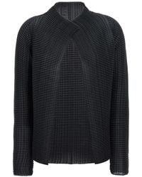 Issey Miyake - Wooly Pleats Cardigan - Lyst