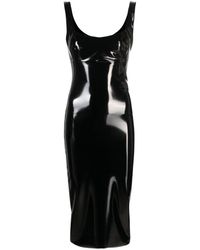Atu Body Couture - Patent Faux Leather Midi Dress - Lyst